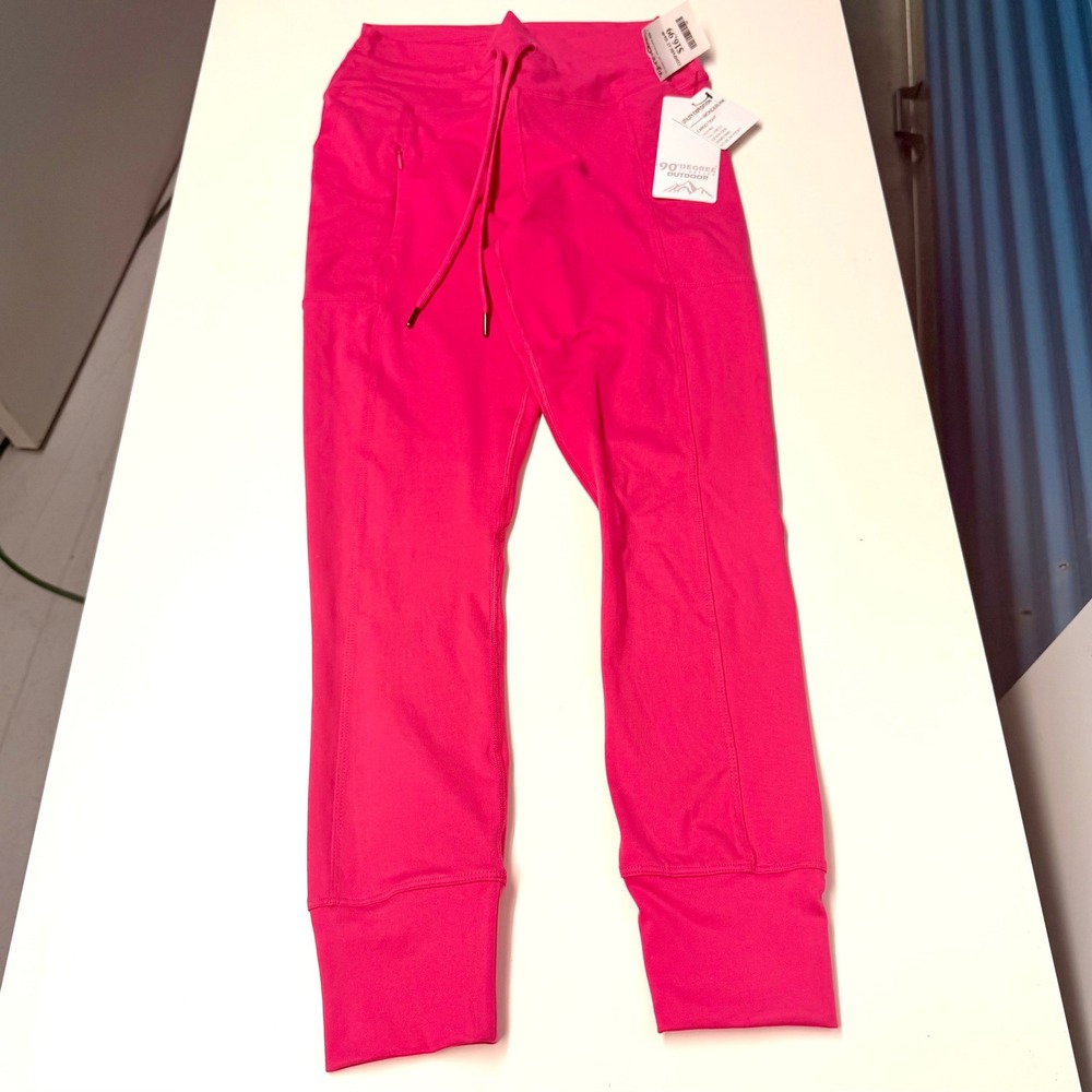 90 Degree by Reflex Pink Wonderlink Utility Cargo Tights Womens Medium